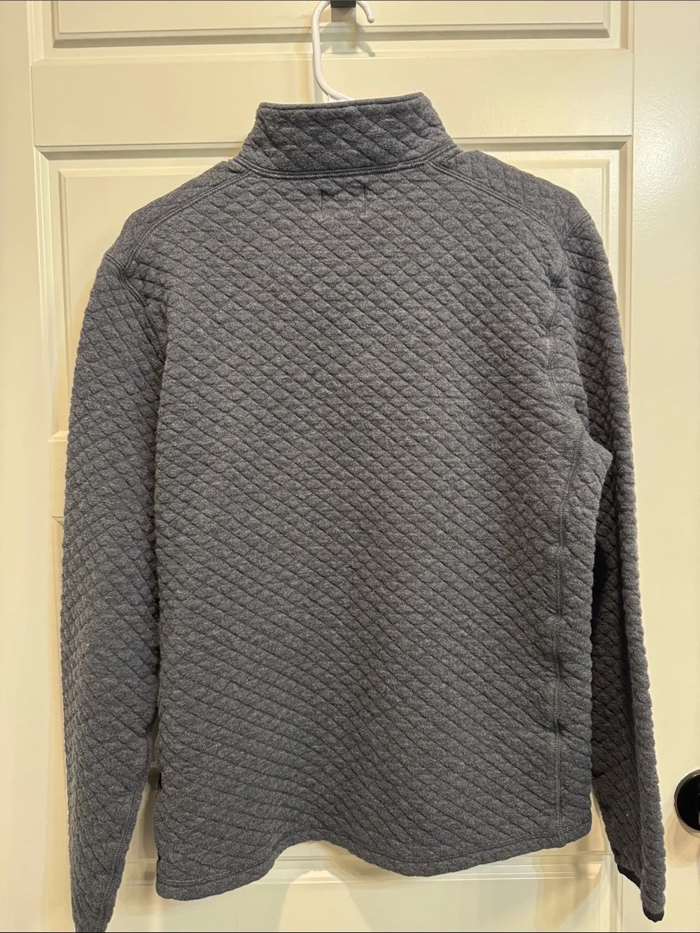 J. Crew Quilted Half-Zip Sweater - Gray